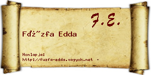 Füzfa Edda névjegykártya